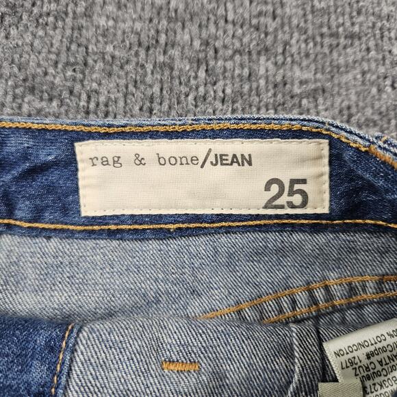 RAG‎ & BONE Button Front Frayed Hem Denim Skirt 25 Santa Cruz Blue Medium Wash - Picture 4 of 11